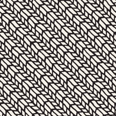 El ile Dikişsiz desen fırça darbeleriyle çizilmiş. Mürekkep doodle illüstrasyon. Geometrik tek renkli vektör desen.