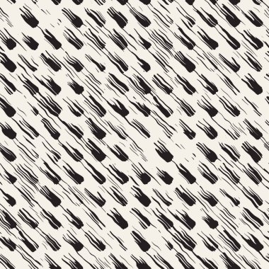 Vektör Dikişsiz desen fırça çizgileri ve vuruş. Siyah ve beyaz arka plan mürekkep elemanları ile. El doku boyalı.