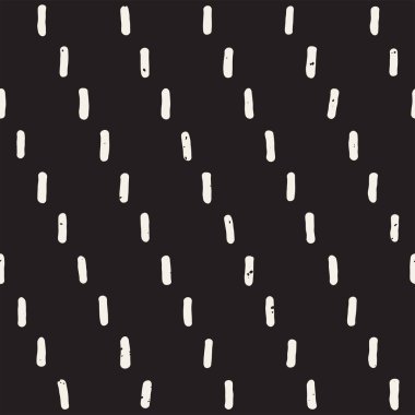 El ile Seamless Modeli hatları çizilmiş. Arka plan serbest fırça darbeleriyle. Siyah ve beyaz doku. Kağıt ambalaj için süsleme.