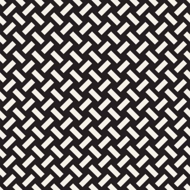 Vektör kesintisiz geometrik desen çapraz tarama. Grafik veya arka plan geçti. Damalı motif. Sorunsuz doku crosshatched kalın çizgiler. Kafes basit kumaş baskı.
