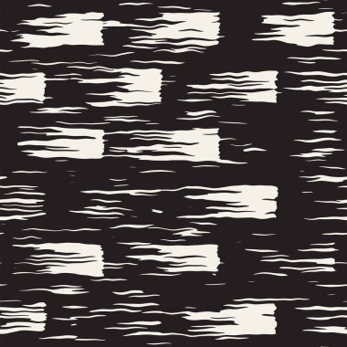 Vektör Dikişsiz desen fırça çizgileri ve vuruş. Siyah ve beyaz arka plan mürekkep elemanları ile. El doku boyalı.