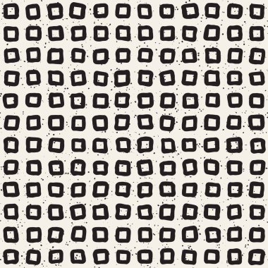 El ile Seamless Modeli hatları çizilmiş. Arka plan serbest fırça darbeleriyle. Siyah ve beyaz doku. Kağıt ambalaj için süsleme.