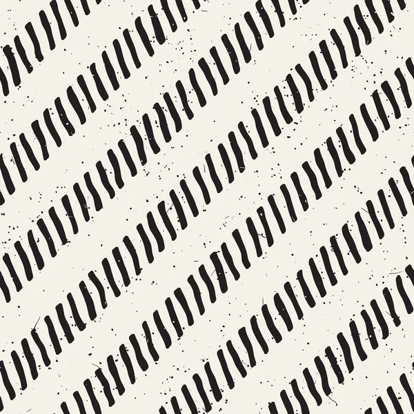 El ile Dikişsiz desen fırça darbeleriyle çizilmiş. Mürekkep doodle illüstrasyon. Geometrik tek renkli vektör desen.