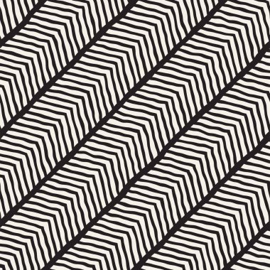 El ile Dikişsiz desen fırça darbeleriyle çizilmiş. Mürekkep doodle illüstrasyon. Geometrik tek renkli vektör desen.