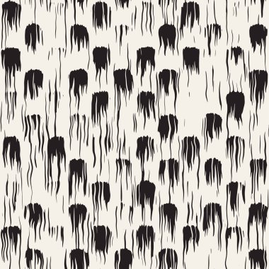 Vektör Dikişsiz desen fırça çizgileri ve vuruş. Siyah ve beyaz arka plan mürekkep elemanları ile. El doku boyalı.