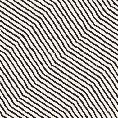 El ile Dikişsiz desen fırça darbeleriyle çizilmiş. Mürekkep doodle illüstrasyon. Geometrik tek renkli vektör desen.