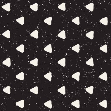 El ile Seamless Modeli hatları çizilmiş. Arka plan serbest fırça darbeleriyle. Siyah ve beyaz doku. Kağıt ambalaj için süsleme.