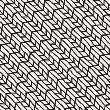 El ile Dikişsiz desen fırça darbeleriyle çizilmiş. Mürekkep doodle illüstrasyon. Geometrik tek renkli vektör desen.