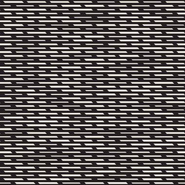 Siyah ve beyaz düzensiz kesik çizgiler desen. Modern soyut vektör sorunsuz arka plan. Şık kaotik çizgili Mozaik