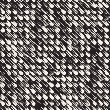 Vektör Dikişsiz desen fırça çizgileri ve vuruş. Siyah ve beyaz arka plan mürekkep elemanları ile. El doku boyalı.