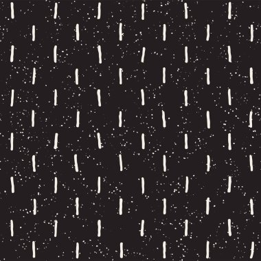 El ile Seamless Modeli hatları çizilmiş. Arka plan serbest fırça darbeleriyle. Siyah ve beyaz doku. Kağıt ambalaj için süsleme.