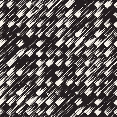 Vektör Dikişsiz desen fırça çizgileri ve vuruş. Siyah ve beyaz arka plan mürekkep elemanları ile. El doku boyalı.