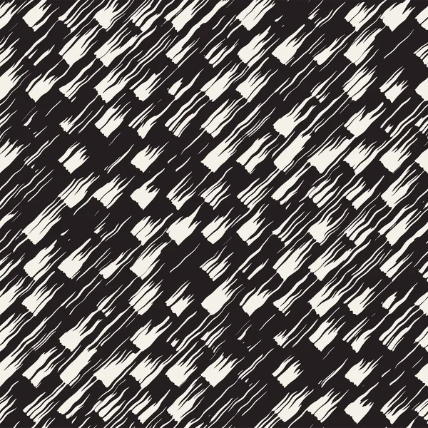 Vektör Dikişsiz desen fırça çizgileri ve vuruş. Siyah ve beyaz arka plan mürekkep elemanları ile. El doku boyalı.