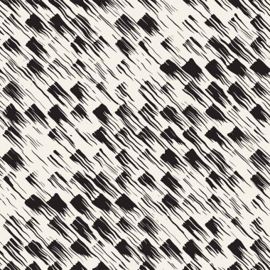 Vektör Dikişsiz desen fırça çizgileri ve vuruş. Siyah ve beyaz arka plan mürekkep elemanları ile. El doku boyalı.