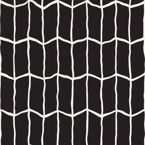 Бесшовный узор с нарисованными вручную мазками кисти. Чернильные рисунки. Геометрический монохромный векторный узор . — стоковый вектор
