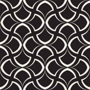 Vektör sorunsuz yuvarlak hatları desen. Geometrik arka plan tasarlamak. Dairesel geometrik döşeme kafes