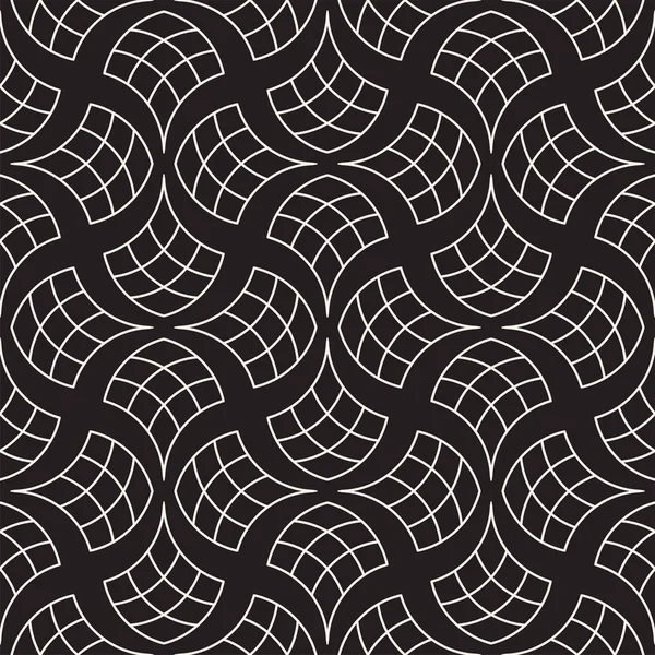 Vektor nahtlose abgerundete Linien Muster. abstrakte geometrische Hintergrundgestaltung. kreisförmiges geometrisches Fliesengitter — Stockvektor