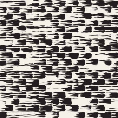 Vektör Dikişsiz desen fırça çizgileri ve vuruş. Siyah ve beyaz arka plan mürekkep elemanları ile. El doku boyalı.