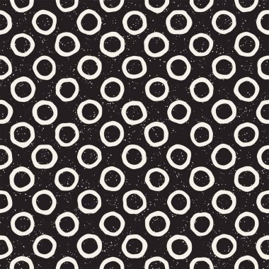 El ile Seamless Modeli hatları çizilmiş. Arka plan serbest fırça darbeleriyle. Siyah ve beyaz doku. Kağıt ambalaj için süsleme.