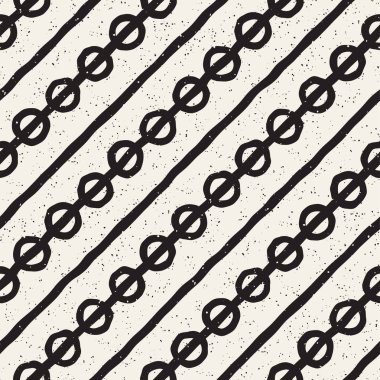 El ile Seamless Modeli hatları çizilmiş. Arka plan serbest fırça darbeleriyle. Siyah ve beyaz doku. Kağıt ambalaj için süsleme.