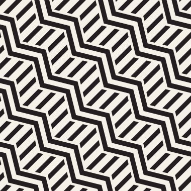 Vektör sorunsuz zikzak çizgi deseni. Şık geometrik arka plan. Yinelenen kafes arka plan