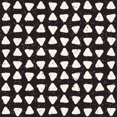 El ile Seamless Modeli hatları çizilmiş. Arka plan serbest fırça darbeleriyle. Siyah ve beyaz doku. Kağıt ambalaj için süsleme.