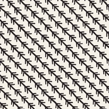 El ile Seamless Modeli hatları çizilmiş. Arka plan serbest fırça darbeleriyle. Siyah ve beyaz doku. Kağıt ambalaj için süsleme.