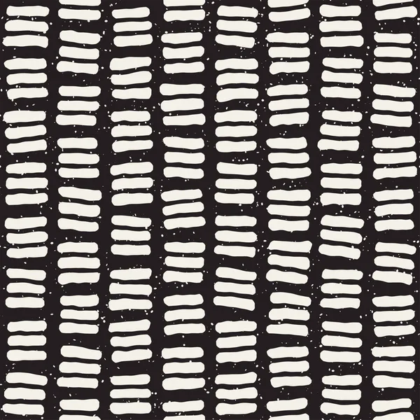 El ile Seamless Modeli hatları çizilmiş. Arka plan serbest fırça darbeleriyle. Siyah ve beyaz doku. Kağıt ambalaj için süsleme.