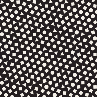 Sorunsuz ilkel karmakarışık minimalizm desenleri. Geometrik şekiller rastgele dağılmış. Arka plan tasarım