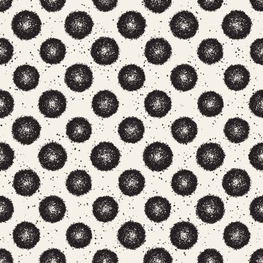 Pasaklı vektörel desen dağınık daire şekilleriyle birlikte. Sorunsuz doku arka plan yazdırma, kumaş, tekstil, ambalaj kağıdı, duvar kağıdı