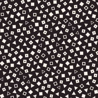 Sorunsuz ilkel karmakarışık minimalizm desenleri. Geometrik şekiller rastgele dağılmış. Arka plan tasarım