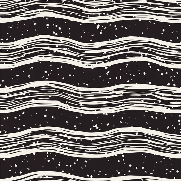 Díszítő varrat nélküli mintát doodle vonalakkal. Kézzel festett szutykos hullámos csíkos háttér. Trendi végtelen szabadkézi textúra — Stock Vector