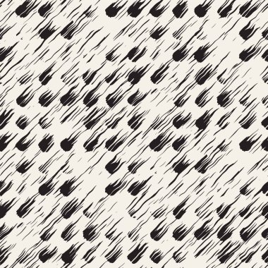 Vektör Dikişsiz desen fırça çizgileri ve vuruş. Siyah ve beyaz arka plan mürekkep elemanları ile. El doku boyalı.