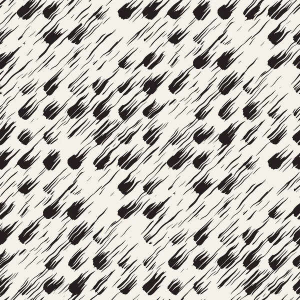Vektör Dikişsiz desen fırça çizgileri ve vuruş. Siyah ve beyaz arka plan mürekkep elemanları ile. El doku boyalı.