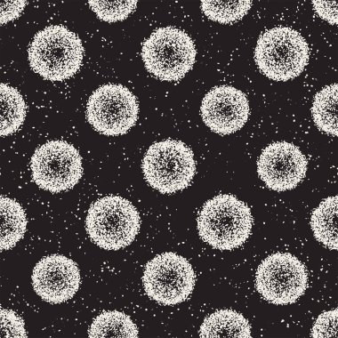 Pasaklı vektörel desen dağınık daire şekilleriyle birlikte. Sorunsuz doku arka plan yazdırma, kumaş, tekstil, ambalaj kağıdı, duvar kağıdı