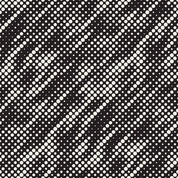 Modern Stylish Halftone Texture. Endless Abstract Background With Random Circles. Vector Seamless Mosaic Pattern. — Stock Vector