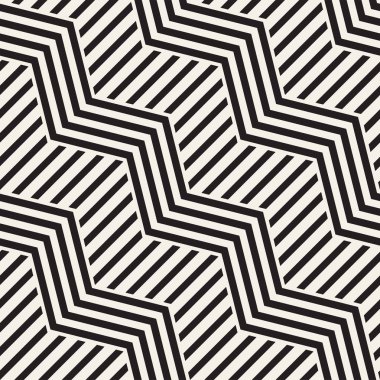 Vektör sorunsuz zikzak çizgi deseni. Şık geometrik arka plan. Yinelenen kafes arka plan