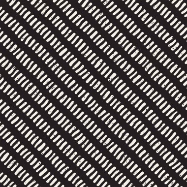 Elle çizilmiş stil seamless modeli. Soyut geometrik döşeme arka plan siyah ve beyaz. Vektör doodle hat kafes