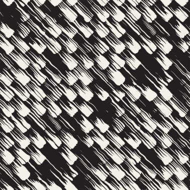 Vektör Dikişsiz desen fırça çizgileri ve vuruş. Siyah ve beyaz arka plan mürekkep elemanları ile. El doku boyalı.