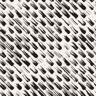 Vektör Dikişsiz desen fırça çizgileri ve vuruş. Siyah ve beyaz arka plan mürekkep elemanları ile. El doku boyalı.