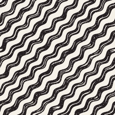 Doodle hatları ile dekoratif seamless modeli. El grungy dalgalı çizgiler arka plan boyalı. Trendy sonsuz serbest doku