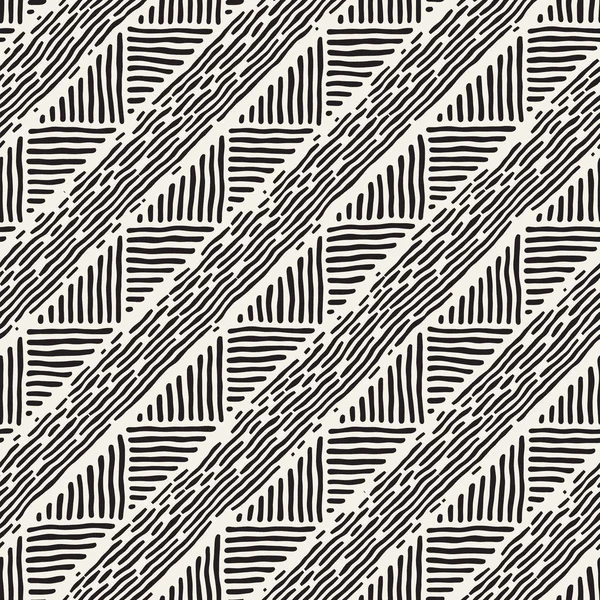 Elle çizilmiş stil etnik seamless modeli. Soyut geometrik döşeme arka plan siyah ve beyaz.