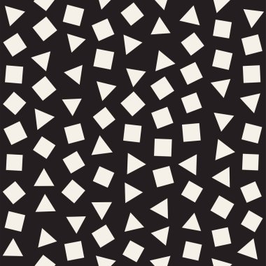 Sorunsuz ilkel karmakarışık minimalizm desenleri. Geometrik şekiller rastgele dağılmış. Arka plan tasarım