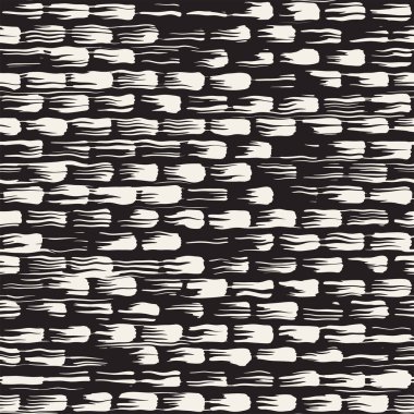 Vektör Dikişsiz desen fırça çizgileri ve vuruş. Siyah ve beyaz arka plan mürekkep elemanları ile. El doku boyalı.