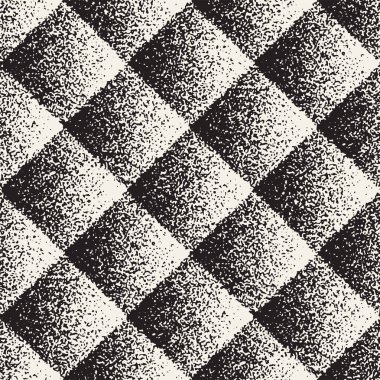 Gürültülü soyut geometrik şekiller arka plan dokulu. Vektör Dikişsiz grungy desen.