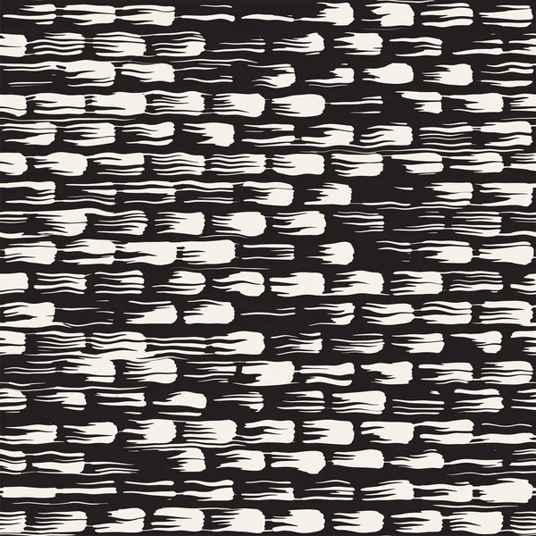 Vektör Dikişsiz desen fırça çizgileri ve vuruş. Siyah ve beyaz arka plan mürekkep elemanları ile. El doku boyalı.