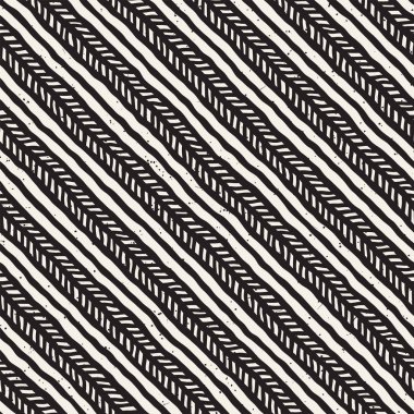 Elle çizilmiş stil seamless modeli. Soyut geometrik döşeme arka plan siyah ve beyaz. Vektör doodle hat kafes