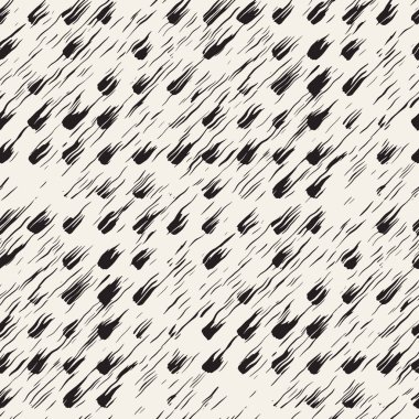 Vektör Dikişsiz desen fırça çizgileri ve vuruş. Siyah ve beyaz arka plan mürekkep elemanları ile. El doku boyalı.