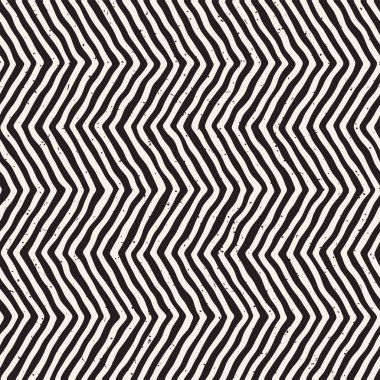 Elle çizilmiş stil seamless modeli. Soyut geometrik döşeme arka plan siyah ve beyaz. Vektör doodle hat kafes