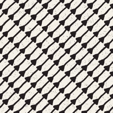 Elle çizilmiş stil etnik seamless modeli. Soyut geometrik döşeme arka plan siyah ve beyaz. Vektör Serbest doodle doku.